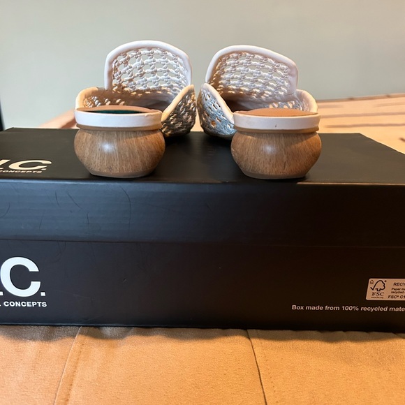 INC International Concepts Women's White Woven Mules - Picture 4 of 6